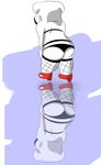  anthro bra brian_griffin butt canine clothed clothing crossdressing dog family_guy fishnet footwear fur girly high_heels legwear male mammal panties reflection shoes solo stockings underwear unknown_artist white_fur 