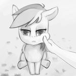  2014 duo equine female feral friendship_is_magic hi_res horse human looking_at_viewer mammal monochrome my_little_pony pegasus ponylicking rainbow_dash_(mlp) solo_focus unimpressed wings 