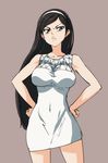  :&lt; angry black_hair hairband hands_on_hips kumashiro_maya long_hair nekomamire seikimatsu_occult_gakuin solo 