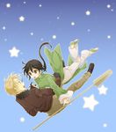  1girl america_(hetalia) axis_powers_hetalia bad_id bad_pixiv_id couple falling hetero saita_(doer) star vietnam_(hetalia) 