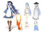  bad_id bad_pixiv_id bad_proportions blue_hair boots bra character_sheet hat hinanawi_tenshi knee_boots kneehighs lingerie long_hair ni_piao_xiancai panties red_eyes sword sword_of_hisou touhou underwear underwear_only weapon 