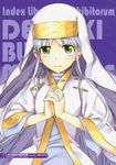  green_eyes habit haimura_kiyotaka highres index long_hair nun robe safety_pin silver_hair solo to_aru_majutsu_no_index 