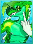  2017 4_fingers abs anthro baring_teeth blue_background cetacean claws cyan_skin dolphin dragon facing_viewer fin fish front_view gradient_background green_eyes green_skin grin half-length_portrait hi_res hybrid idoodle2draw looking_at_viewer male mammal marine markings middle_finger multicolored_skin muscular muscular_male nipples nude pecs portrait pose scalie shark simple_background smile snarling solo teeth vasciel_aplisto white_skin yellow_skin 