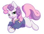  2017 alpha_channel bobdude0 clothing collaboration dimfann equine female feral friendship_is_magic hair horn mammal multicolored_hair my_little_pony pink_hair purple_hair simple_background solo sweetie_belle_(mlp) transparent_background two_tone_hair unicorn 
