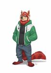 2017 anthro clothing eyewear fur furrybob glasses hoodie male mammal pants red_panda shirt 