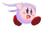  :d alien anime_hair barefoot cute hair kirby kirby_(series) long_hair looking_at_viewer male nintendo nude open_mouth purple_eyes running smile solo triple_q video_games 
