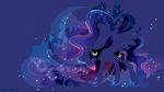  16:9 2012 absurd_res blue_background blue_feathers blue_theme equine feathered_wings feathers female friendship_is_magic hi_res horn jewelry mammal my_little_pony necklace princess_luna_(mlp) sambaneko silhouette simple_background solo wallpaper winged_unicorn wings 