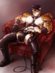  2017 abs anthro bdsm belt biceps big_muscles bondage boots bound cheetah clothed clothing digital_media_(artwork) feline footwear fur hat headwear hi_res leather looking_at_viewer male mammal manspreading maririn muscular nipples pecs presenting raised_tail shaded skimpy solo spread_legs spreading straps tattoo tobias_(maririn) whip 