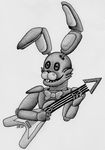  animatronic anthro bonnie_(fnaf) bow_tie buckteeth endoskeleton five_nights_at_freddy&#039;s grin guitar lagomorph leer machine mammal metal musical_instrument r4v3n_wy7ch rabbit robot smile teeth video_games 