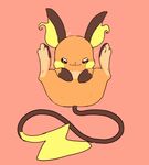  ambiguous_gender featureless_crotch feral nintendo paperclip_(artist) pink_background pok&eacute;mon raichu simple_background solo spread_legs spreading video_games 