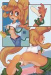  2017 5_fingers ahegao anthro anus areola bandicoot blonde_hair bottomless bound breasts car_wash clitoral_hood clitoris clothed clothing coco_bandicoot comic conoghi crash_bandicoot_(series) digital_media_(artwork) erect_nipples eyelashes eyes_closed female flower forced fur green_eyes hair hose jeans long_hair looking_pleasured mammal marsupial navel nipples open_mouth orange_fur pants penetration plant presenting presenting_anus presenting_pussy pussy raised_shirt rape rear_view shirt side_boob solo spread_legs spreading t-shirt tentacle_rape tentacle_sex tentacles tongue tongue_out under_boob undressing vaginal vaginal_penetration video_games 