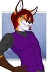  canine clothed clothing fox grin hair hypnosis kaa_eyes male mammal mind_control red_hair smile 