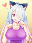  animal_ears cleavage nekomimi signed zuizhong 