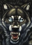  2017 blue_eyes canine eiskoeter_(artist) halloween headshot_portrait holidays icon mammal portrait rakan scar were werewolf 