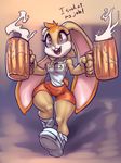  anthro breasts clothed clothing cream_the_rabbit dialogue english_text female lagomorph mammal open_mouth rabbit side_boob smile solo sonic_(series) text thefuckingdevil thick_thighs thigh_gap wide_hips 