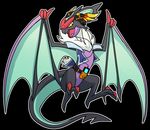  ambiguous_gender bat belt blitzdrachin feral fur headphones invalid_tag mammal membranous_wings nintendo noivern phone pok&eacute;mon simple_background video_games wings 