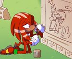  2017 anthro clothing echidna fur gloves knuckles_the_echidna male mammal monotreme sonic_(series) springs_rings toony video_games 
