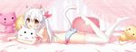  animal_ears pantsu tail thighhighs topless xiaosamiao 