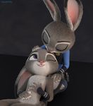 3_toes 3d_(artwork) 4_fingers adamb/fluffy anthro anthro_on_anthro blender_(software) clothed clothing digital_media_(artwork) disney eyes_closed female female/female flat_chested fur judy_hopps kissing lagomorph mammal nude one_eye_closed rabbit selfcest square_crossover toes zootopia 