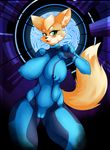 2017 anthro artist-apprentice587 big_breasts blush bodysuit breasts camel_toe canine clothing fangs female fox fox_mccloud fur green_eyes hi_res huge_breasts mammal metroid nintendo nipples open_mouth pussy skinsuit solo star_fox tight_clothing video_games yellow_fur zero_suit zero_suit_fox 