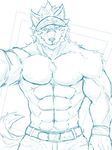  2017 abs anthro belt biceps big_muscles canine fur ka_n_ka_n_ria mammal muscular solo wolf 