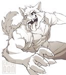  abs anthro biceps canine catsudon male mammal muscular muscular_male nipples pecs wolf 