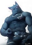  2017 anthro biceps canine clothed clothing digital_media_(artwork) dog dona908 fur hi_res kemono male mammal muscular muscular_male nipples pecs simple_background solo top_tank_meme underwear 