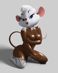  2017 anthro breasts candy chocolate disney female food grey_background mammal miss_kitty_mouse miss_kitty_mouse_(artist) mouse nude pinup pose rodent simple_background solo the_great_mouse_detective 