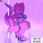  clothing dragon female footwear high_heels interstellar_demon_stripper looking_at_viewer plantigrade pole reptile rick_and_morty scalie shoes stripper_pole wit.spook 