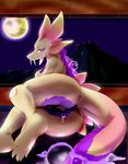  2017 anthro anus capcom digital_media(artwork) female looking_at_viewer looking_back mizutsune monster_hunter pussy raaggu video_games 