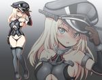  :o adapted_costume adjusting_clothes adjusting_hat anchor arm_at_side arm_up armlet banitei bismarck_(kantai_collection) black_footwear blonde_hair blue_eyes blush boots breasts brown_gloves collar collarbone commentary_request detached_sleeves eyebrows_visible_through_hair frame_arms_girl full_body gloves gradient gradient_background grey_background hair_between_eyes hand_on_headwear hat head_tilt kantai_collection long_sleeves looking_at_viewer medium_breasts open_mouth peaked_cap sideboob solo standing thigh_boots thighhighs underboob underboob_cutout zoom_layer 