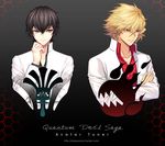  2boys black_hair blonde_hair digital_devil_saga fabulous grey_eyes heat_(dds) multiple_boys serph yellow_eyes 