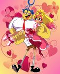  10s 1boy 1girl crossover cure_flora go!_princess_precure haruno_haruka magical_girl precure spongebob_squarepants spongebob_squarepants_(character) 