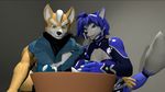  16:9 3d_(artwork) baby blue_fur breasts canine digital_media_(artwork) female fox fox_mccloud fur happy hi_res krystal mammal marcus_mccloud mexicanvulpine1987 nintendo orange_fur source_filmmaker star_fox video_games white_fur young 