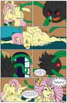  bed comic dekomaru dialogue english_text equine eyes_closed eyeshadow feathered_wings feathers female fluttershy_(mlp) friendship_is_magic fur hair lactating makeup mammal my_little_pony pegasus pink_hair pubes pussy pussy_juice pussy_juice_string red_eyes text thehotroom wings yellow_fur yellow_wings 
