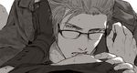  2boys artist_request final_fantasy final_fantasy_xv glasses ignis_scientia licking looking_at_viewer male_focus nipples undressing yaoi 