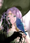  absurdres aiu_eo bird blurry depth_of_field granblue_fantasy highres leaf lennah md5_mismatch purple_hair tears transformation tree_bark 