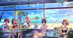  &gt;_&lt; akagi_(kantai_collection) atago_(kantai_collection) beach beach_umbrella bikini bird black_bikini blonde_hair blue_bikini blue_eyes blue_sky blurry bow breast_envy breasts brown_eyes brown_hair chair claws cleavage closed_eyes closed_mouth cloud commentary_request crossed_arms cup day depth_of_field drink drinking_glass drinking_straw eating eyepatch food front-tie_top glass_table hair_bow hair_intakes hands_together hat hibiki_(kantai_collection) highres horn ice_cream indoors jewelry kaga_(kantai_collection) kantai_collection kashima_(kantai_collection) large_breasts lifebuoy long_hair medium_breasts mittens motion_blur multiple_girls navel necklace northern_ocean_hime ocean palm_tree parfait pcw plant purple_eyes purple_hair red_bikini reflection rensouhou-chan ryuujou_(kantai_collection) sailor_bikini sailor_collar sand seagull seaport_hime shimakaze_(kantai_collection) shinkaisei-kan short_hair side_ponytail sitting sky small_breasts sundae swimsuit table tank_top tatsuta_(kantai_collection) tenryuu_(kantai_collection) tree twintails umbrella underboob very_long_hair volleyball wafer_stick water white_hair white_skin window yellow_eyes yuubari_(kantai_collection) 