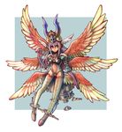  :/ adapted_costume alternate_costume angel_wings anklet argyle argyle_legwear arm_at_side bangs black_leotard blue_background breasts closed_mouth cosplay crotch_plate diamond_(shape) elbow_gloves eyebrows_visible_through_hair facing_viewer feathered_wings feathers final_fantasy final_fantasy_tactics final_fantasy_tactics_advance final_fantasy_xii floating flying full_body gloves gradient_clothes gradient_legwear green_legwear green_wings hair_between_eyes hat head_wings horns jewelry legs legs_apart leotard long_hair long_legs looking_away looking_to_the_side low_wings midriff multicolored multicolored_background multicolored_clothes multicolored_legwear multicolored_wings multiple_wings namesake navel_cutout oomasa_teikoku pedestal puffy_sleeves purple_legwear red_eyes red_gloves red_legwear red_wings seraph sidelocks silver_hair small_breasts solo spread_wings straight_hair thighhighs turtleneck two-tone_background ultima_(fft) ultima_(ffta) ultima_(ffta)_(cosplay) v-shaped_eyebrows white_background white_wings wings yellow_hat zettai_ryouiki 