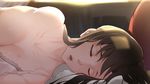  anniversary archer arm_behind_back black_hair bra breasts closed_eyes commentary_request error fate_(series) hickey highres kuro_saki lace lace-trimmed_bra large_breasts long_hair lying on_side open_mouth sleeping solo_focus strap_slip toosaka_rin underwear upper_body white_bra 
