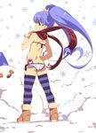  :d ass bangs blue_eyes blue_hair blue_legwear blush boots crown cure_princess from_behind full_body fur_trim grin hand_on_hip happinesscharge_precure! highres long_hair looking_at_viewer looking_back mini_crown open_mouth panties polka_dot polka_dot_panties precure red_scarf scarf shirayuki_hime skindentation smile snow snowflakes snowman solo standing striped striped_legwear tasaka_shinnosuke thick_eyebrows thighhighs twintails underwear very_long_hair white_panties 