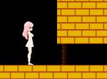  1girl all_fours animated animated_gif artist_request darkness heart long_hair looking_back panting pink_hair pixel_art solo_focus ugoira 