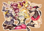  3girls danganronpa downscaled enoshima_junko kawa kujikawa_rise md5_mismatch multiple_girls persona resized takamaki_anne twintails 