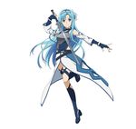  asuna_(sao) asuna_(sao-alo) blue_eyes blue_hair blush long_hair official_art sword sword_art_online tagme warrior 