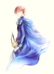  armor blue_eyes cape eliwood_(fire_emblem) fire_emblem fire_emblem:_rekka_no_ken kuzumosu looking_at_viewer male_focus red_hair solo sword weapon 