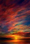  commentary_request highres horizon lake mks multicolored multicolored_sky no_humans original outdoors red_sky reflection scenery sky sun sunlight sunset water_surface 