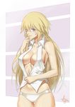  alternate_costume artist_name ayu_(p1314_win) bare_shoulders covered_nipples eyebrows_visible_through_hair fate/apocrypha fate_(series) highres jeanne_d'arc_(fate) jeanne_d'arc_(fate)_(all) long_hair looking_at_viewer midriff panties signature solo thigh_gap underwear white_panties 