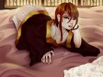  ass blue_eyes cum cum_on_ass facial femboy hiro japanese oc red_hair short_hair yukata 