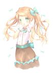  :d bad_id bad_pixiv_id blue_bow blue_eyes blush bow breasts brown_hair brown_skirt gloves hair_bow heart heart_hands konmi open_mouth pokemon pokemon_(anime) pokemon_(game) pokemon_xy serena_(pokemon) skirt small_breasts smile standing twintails white_gloves 