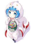  animal_costume animal_hood artist_name blue_eyes blue_hair blush candy commentary cosplay english_commentary food hair_ornament hair_over_one_eye hakugei_(re:zero) hakugei_(re:zero)_(cosplay) halloween halloween_basket halloween_costume hitsukuya hood looking_at_viewer objectification petelgeuse_romaneeconti re:zero_kara_hajimeru_isekai_seikatsu rem_(re:zero) signature solo trick-or-treating whale_costume white_background x_hair_ornament younger 